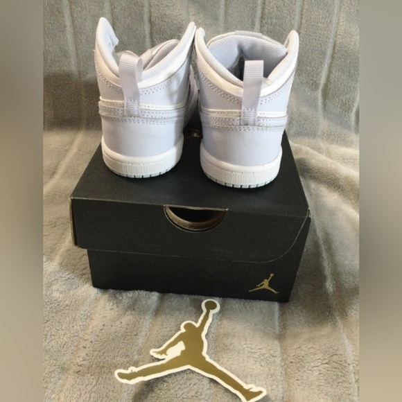 Nike Jordan 1 Mid Toddler Cobalt Bliss/White Size 8c - Picture 4 of 13